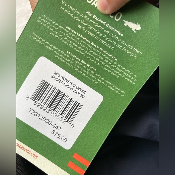 TOAD&CO Men’s Rover Canvas Short 💙 - Picture 6 of 6